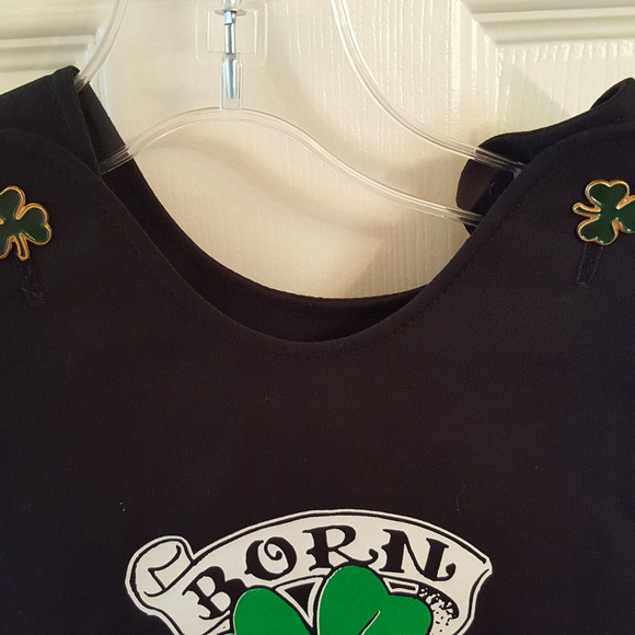 Girls APRON DRESS Born Lucky NWT Lucky Lil Devil - Picture 2 of 3